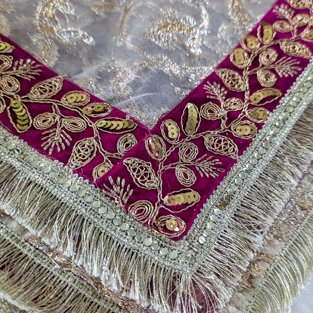 Kids Girls 3-Piece Stitched Pakistani Sharara Style Outfit, 6-8 Years - Picture 10 of 13